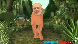 Priyanka saving Rahul from Modi  Cartoon Animation [upl. by Ribaudo655]