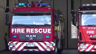 RETAINED CREW ARRIVING Brixham Community Fire Station Turnout  DSFRS [upl. by Gerick]