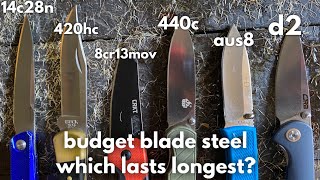 Which Budget Blade Steel Cuts the Longest [upl. by Pazice434]