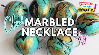 Marbled Necklace DIY [upl. by Fenn]