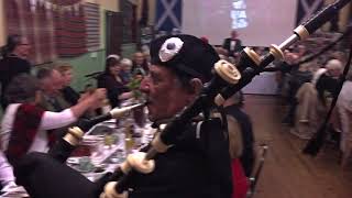 Burns Night 2018  piping in the Haggis and Address to a Haggis [upl. by Atteoj51]