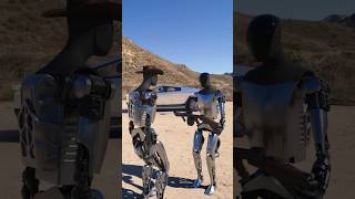 Robots testing the Bulletproof cybertruck [upl. by Notyad]