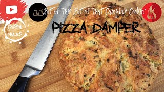 CAMP OVEN COOKING  HOW TO COOK PIZZA DAMPER [upl. by Algy]