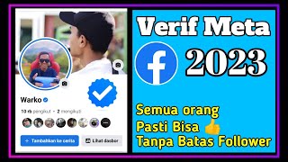 Cara Verifikasi Meta Facebook Terbaru 2023  Mengaktifkan Centang Biru Facebook [upl. by Vasilis]