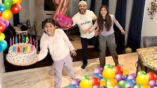 Deema and Dad Surprise Sally with 9th Birthday Cake Party [upl. by Enihpled]