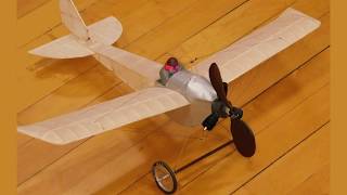 Free Flight Rubber Powered Eastbourne Monoplane [upl. by Atimad732]