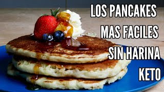 PANCAKES SIN HARINA ALTOS EN PROTEÍNA  SOLO 3 CARBS  ANABÓLICOS  Keto  Low Carb [upl. by Relluf]