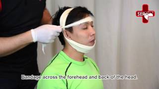 Jaw Injury Bandage  Singapore Emergency Responder Academy First Aid and CPR Training [upl. by Iloj]