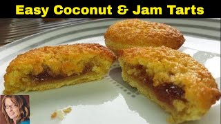 Easy Sweet treat Coconut and Jam Tarts in 30 minutes  How grandma made them  Jubilee food [upl. by Yauqram]