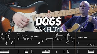 Pink Floyd  Dogs intro chords amp main solo Guitar Lesson with TAB [upl. by Wald]