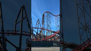 Dropping down the 885 degree drop on X2 at Six Flags Magic Mountain [upl. by Naeruat]