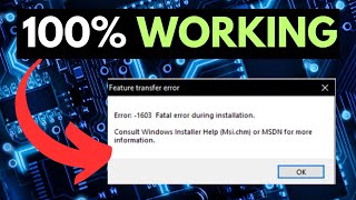 How To Fix Error 1603 On Windows [upl. by Lock]