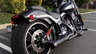 2014 Harley FXSB Breakout with Bassani Road Rage 2into1 Exhaust [upl. by Noemi509]