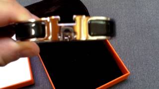 Hermes H Bracelet Clic Clac Black GM [upl. by Ellennej586]