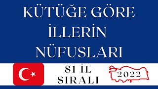 Türkiyede En Çok Nereli Var  2022 Verileri  Kütüğe Göre Nüfuslar  Hangi Şehirden Kaç Kişi Var [upl. by Remington]