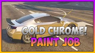 GTA 5 Paint Job RARE Gold Chrome Paint Job GTA 5 Chrome Paint Job Trick GTA 5 Paint Jobs [upl. by Irmo]