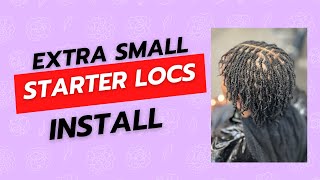 Xsmall Starter Locs on 4C Hair  Two Strand Twist and Interlock [upl. by Tigram]