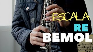 Cómo tocar RE BEMOL MAYOR en clarinete  DIAGRAMA  How to play D FLAT scale [upl. by Aisanat445]