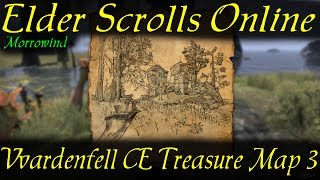 ESO Vvardenfell CE Treasure Map 3 Elder Scrolls Online Morrowind [upl. by Waldner]