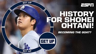 HISTORY FOR SHOHEI OHTANI 😤 Is he becoming the GOAT 🐐  Get Up [upl. by Ahsikan]