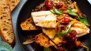 Acqua Pazza  Italian Poached Fish [upl. by Zurkow223]