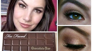 Too Faced Chocolate Bar Palette Tutorial [upl. by Rennerb]