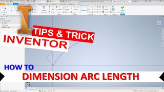 Inventor How To Dimension Arc Length [upl. by Domini]