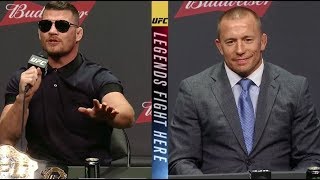 UFC 217 Bisping vs StPierre  Las Vegas Press Conference Highlights [upl. by Atiragram719]