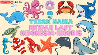 BELAJAR MENGENAL NAMANAMA HEWAN LAUT DALAM BAHASA INDONESIA DAN BAHASA INGGRIS  LEARNING ANIMALS [upl. by Nileuqay]