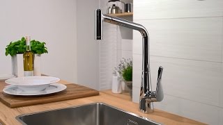 Hansgrohe Metris Single lever kitchen mixer 320 14820000 [upl. by Marasco821]