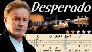 🔴Desperado  EaglesㅣAcoustic Fingerstyle Guitar TutorialㅣTabs amp ChordsㅣDon HenleyㅣFingerstyle Cover [upl. by Crowley]