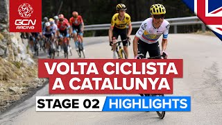 Summit Finish Gives Early Test For Favourites  Volta A Catalunya 2023 Highlights  Stage 2 [upl. by Aniloj]