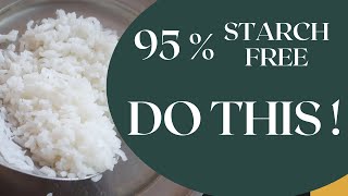 How to Drain Starch from Rice  Powerful Method for Starch Free Rice in 2024  Weight Watchers [upl. by Mercier]