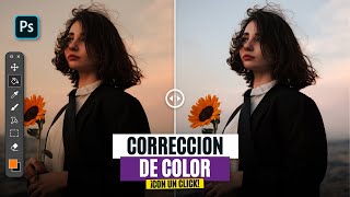 Técnica PROFESIONAL de CORRECCIÓN DE COLOR en PHOTOSHOP ¡Con un CLICK [upl. by Ahsirtap]