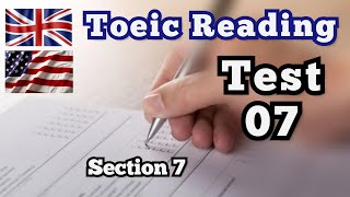 Toeic Reading Test 07  Section 7  with Answers [upl. by Animrac]