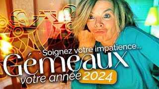 2024 Pour les Gémeaux ♊️  Soignez votre impatience la chance débarque mais au printemps  ⏰🍀🌸 [upl. by Sesylu770]