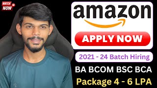 Amazon Recruitment 2024  No Criteria No Coding  5 LPA Package [upl. by Yarod]