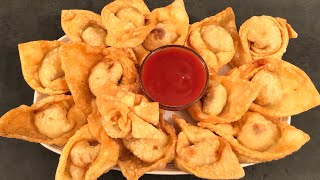 অনথন বানানোর পারফেক্ট রেসিপি  Fried Wonton  Crispy chicken Wonton  perfect Wonton Recipe [upl. by Solenne]