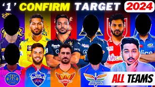 ALL 10 Teams quot1 CONFIRMquot Target Players 2024 IPL IPL 2024 TARGET PLAYERS [upl. by Johm]