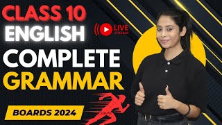 Class 10 Board 2024  Complete Grammar in 1 Video  Most Important Questions  Board 2024 [upl. by Lleznol]