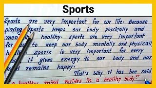 Easy English Paragraph on Sports  Write essay on Sports  How to write English Paragraph on Sports [upl. by Guarino]