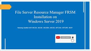 Instalasi FSRM File Server Resource Manager di Windows Server 2019 [upl. by Iniretake]