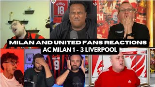 😡AC Milan and United Fans Angry Reactions😡 AC Milan 13 Liverpool [upl. by Wernda990]