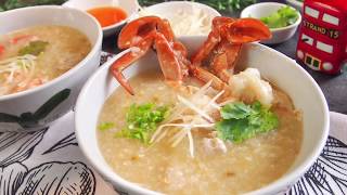 Super Easy Rice Cooker Chinese Seafood Congee  Porridge 电饭锅海鲜粥 Chinese Food Recipe [upl. by Atirihs]