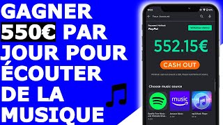 GAGNER 550€JOUR POUR ECOUTER DE LA MUSIQUE SUR SPOTIFY AVEC CE NOUVEAU SITE ARGENT PAYPAL FACILE [upl. by Eilyw410]