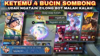 KETEMU MUSUH BUCIN SOMBONG NGATAIN ZILONG BOT MALAH KALAH EPIC COMBACK  MLBB [upl. by Aziaf]