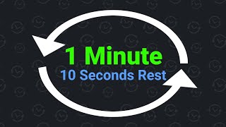 1 Minute Interval Timer with 10 Seconds Rest [upl. by Janus]