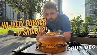 Ovo je NAJVEĆI BURGER u Srbiji  Izazov od dva KILOGRAMA u lokalu Smasher amp Co 🍔 [upl. by Yetsirhc171]