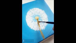 Dandelion Seed Acrylic Painting  StepbyStep Tutorial for Beginners [upl. by Siderf]