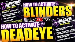 HOW TO ACTIVATE BLINDERS 2K22 AND DEADEYE IN 2K22 [upl. by Niletac54]